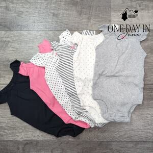 Simplejoys 6 Pack One Piece Size 0-3 Mths